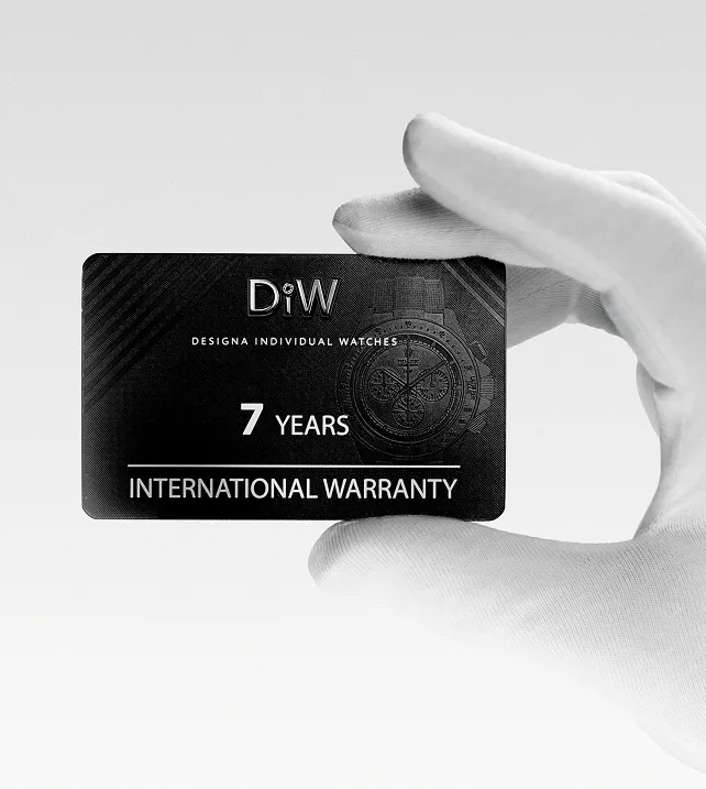 International warranty card in hand